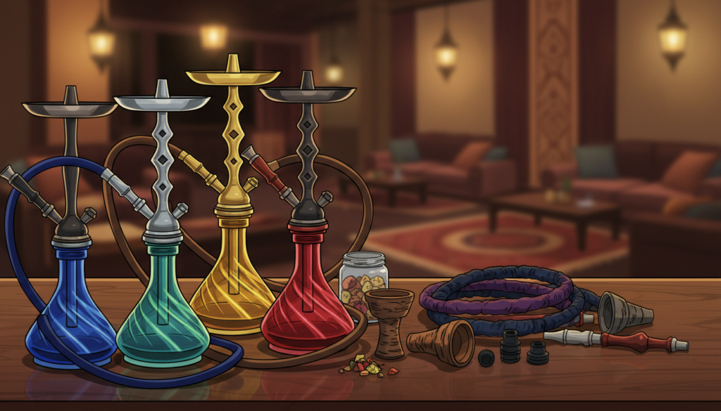 hookah base and stem selection components hookah base and stem selection components
