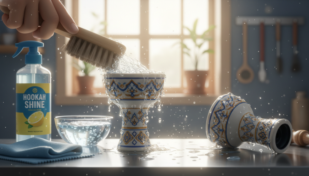 hookah bowl cleaning process with cleaning supplies hookah bowl cleaning process with cleaning supplies