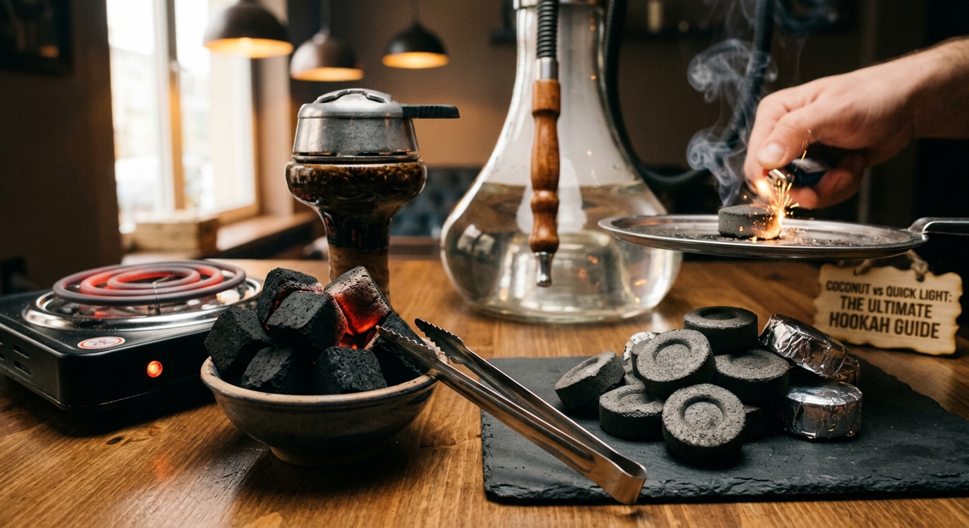 Coconut Charcoal vs Quick Light Coals: The Ultimate Hookah Guide