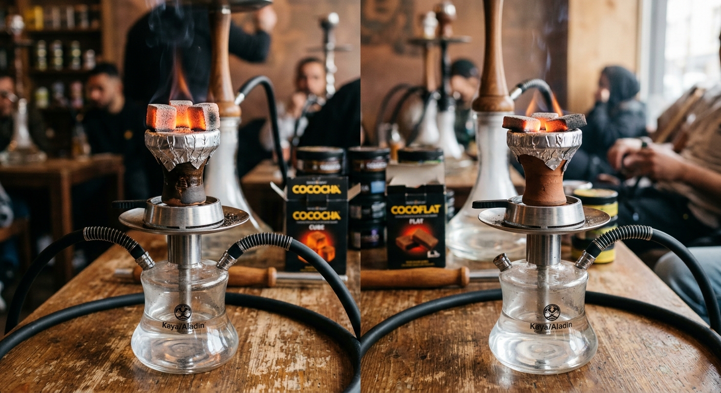 Cube Charcoal vs Flat Charcoal: A Comprehensive Guide for Hookah Enthusiasts